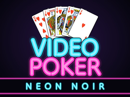 Video Poker Neon Noir Icon